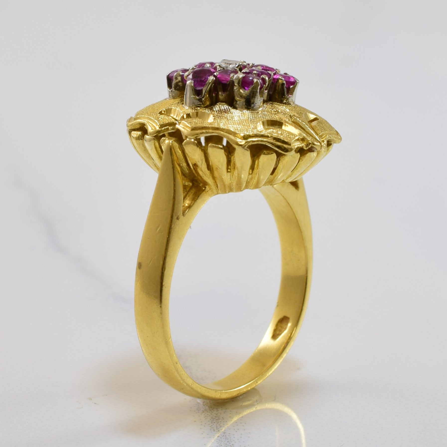 Ruby & Diamond Cocktail Ring | 0.42ctw, 0.03ct | SZ 6.75 |