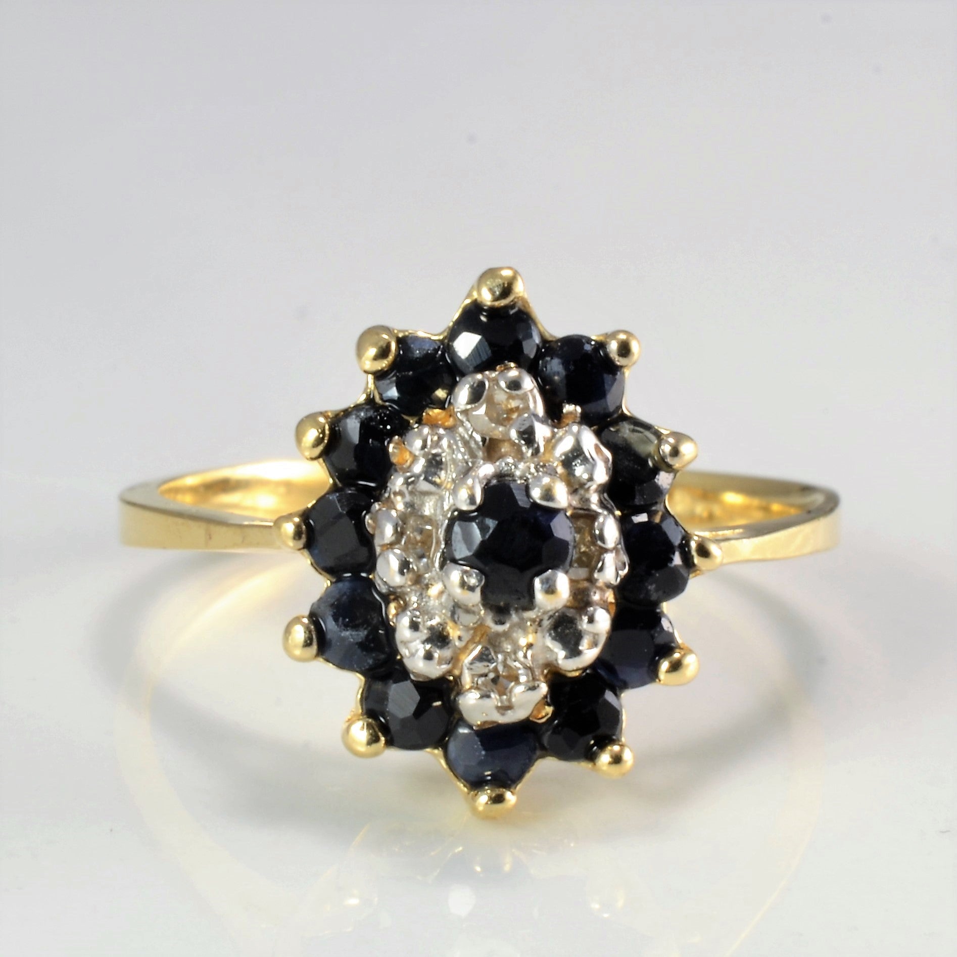 Sapphire & Diamond Ladies Cocktail Ring | 0.04 ctw, SZ 6.25 |