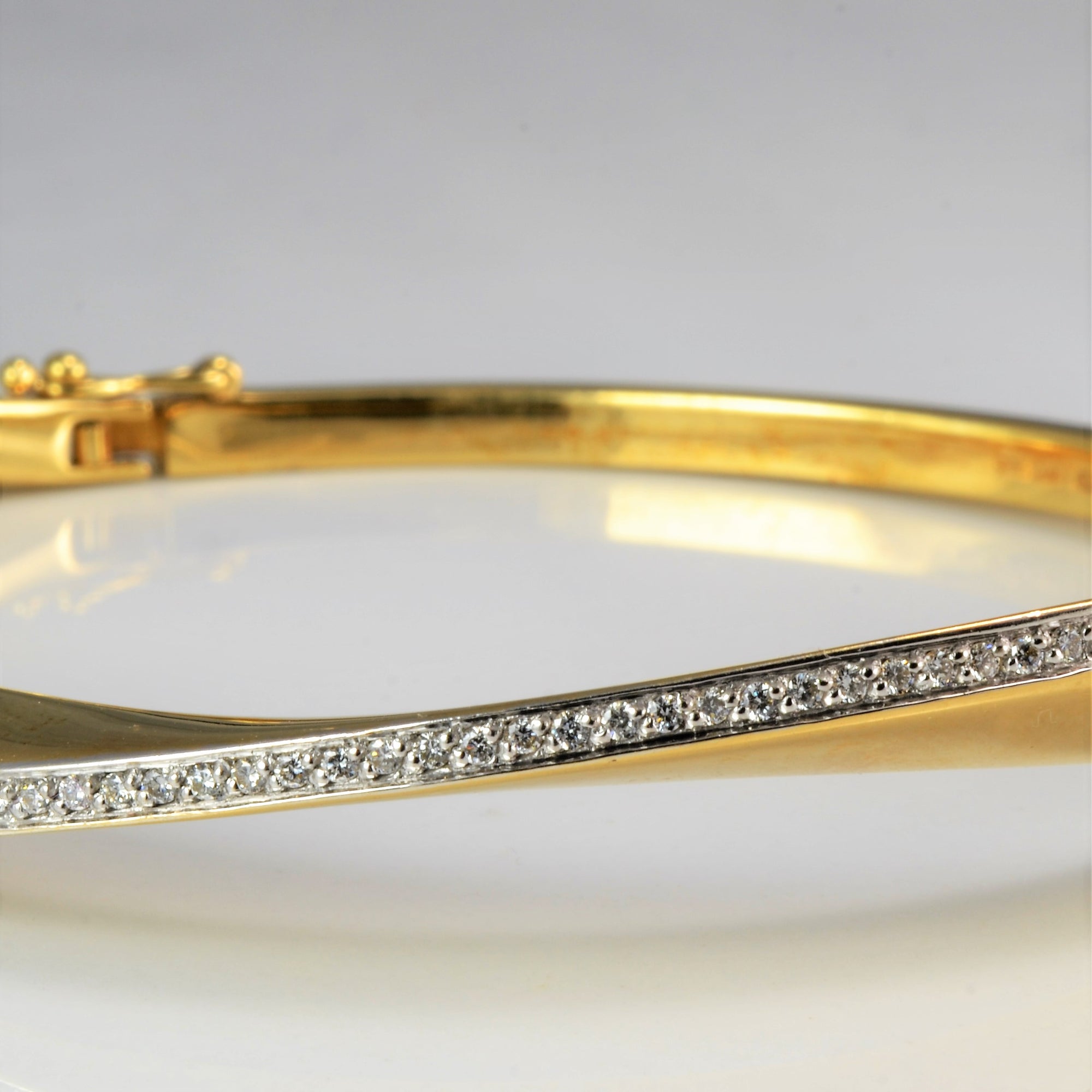 Diamond Wide Bangle Bracelet | 0.75 ctw |