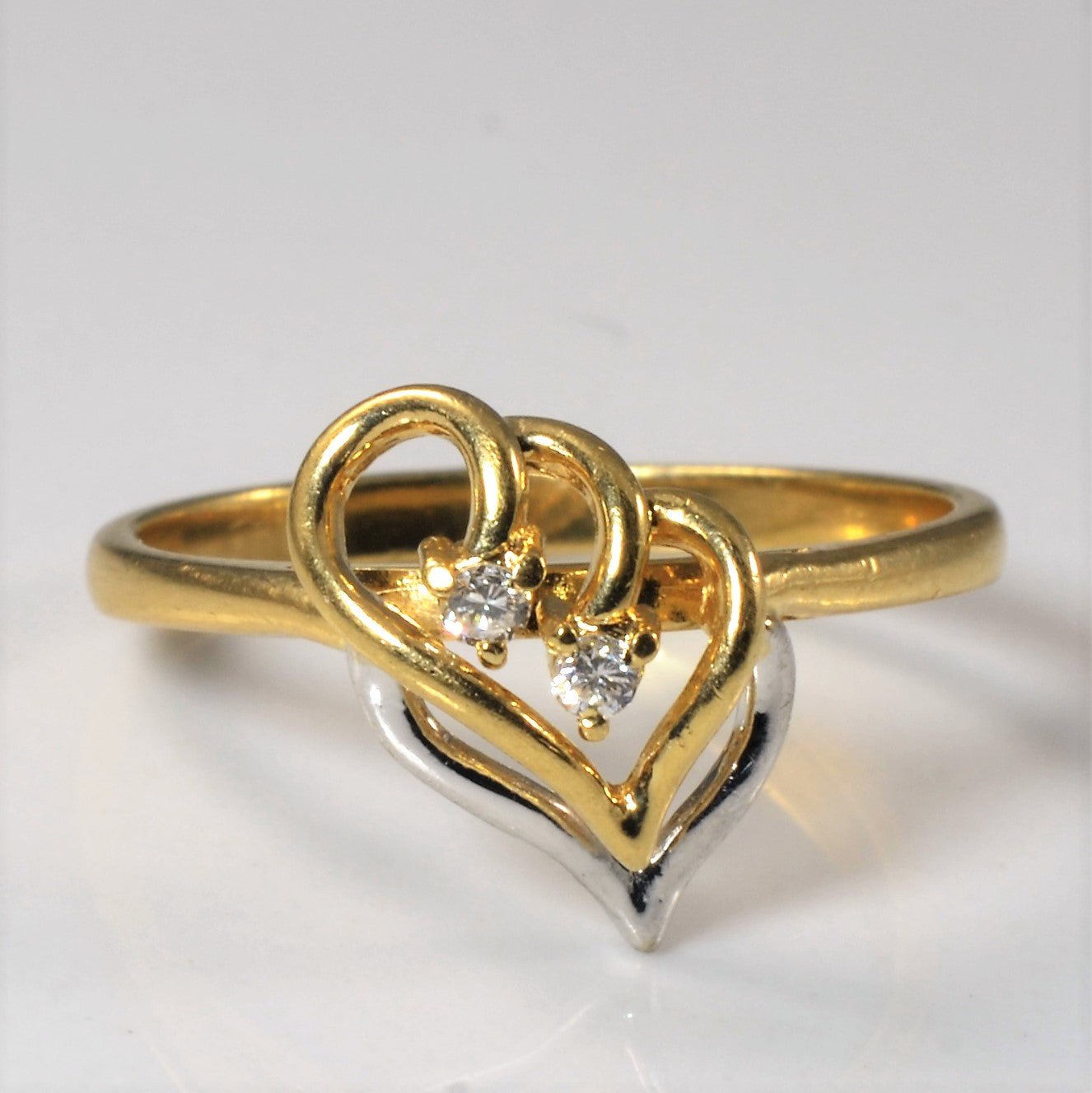 Diamond Heart Promise Ring | 0.04ctw | SZ 6.5 |