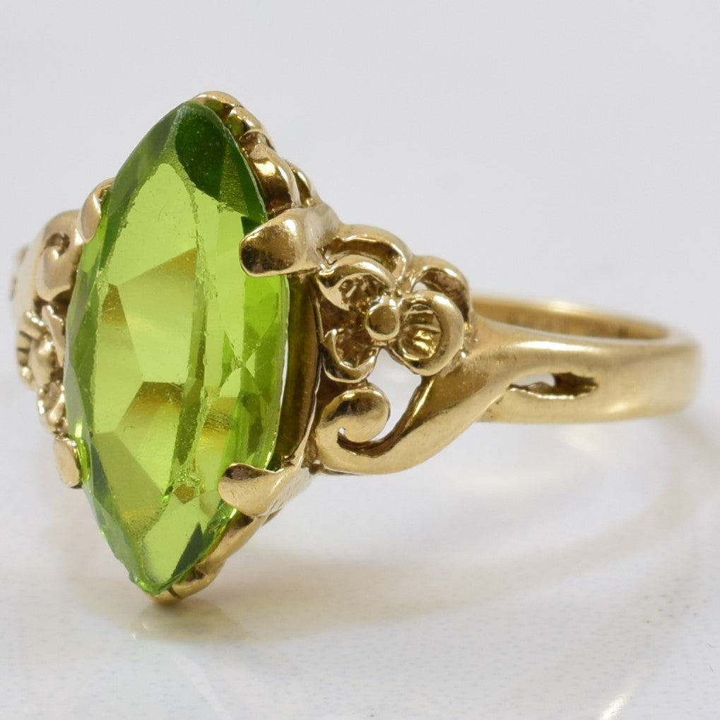 Marquise cut peridot ring hotsell