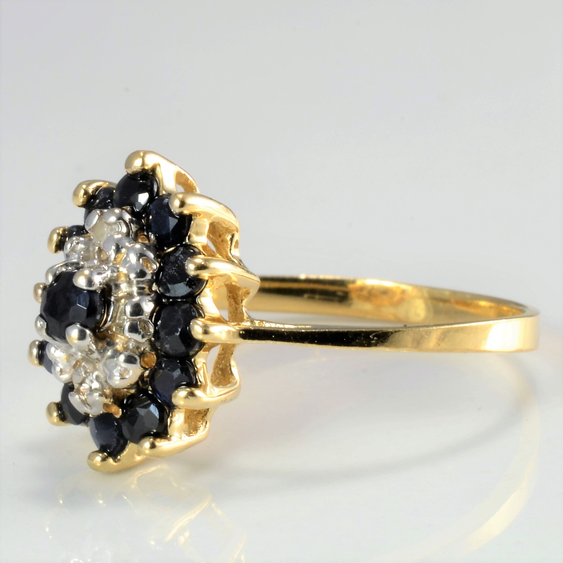 Sapphire & Diamond Ladies Cocktail Ring | 0.04 ctw, SZ 6.25 |