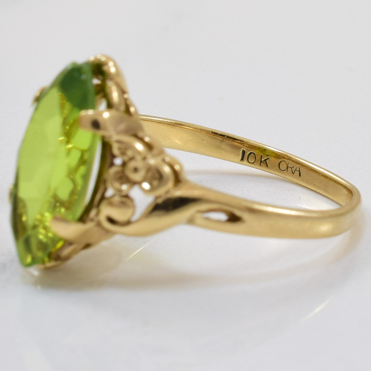 Marquise Cut Peridot Ring | 1.50ct | SZ 5.25 |