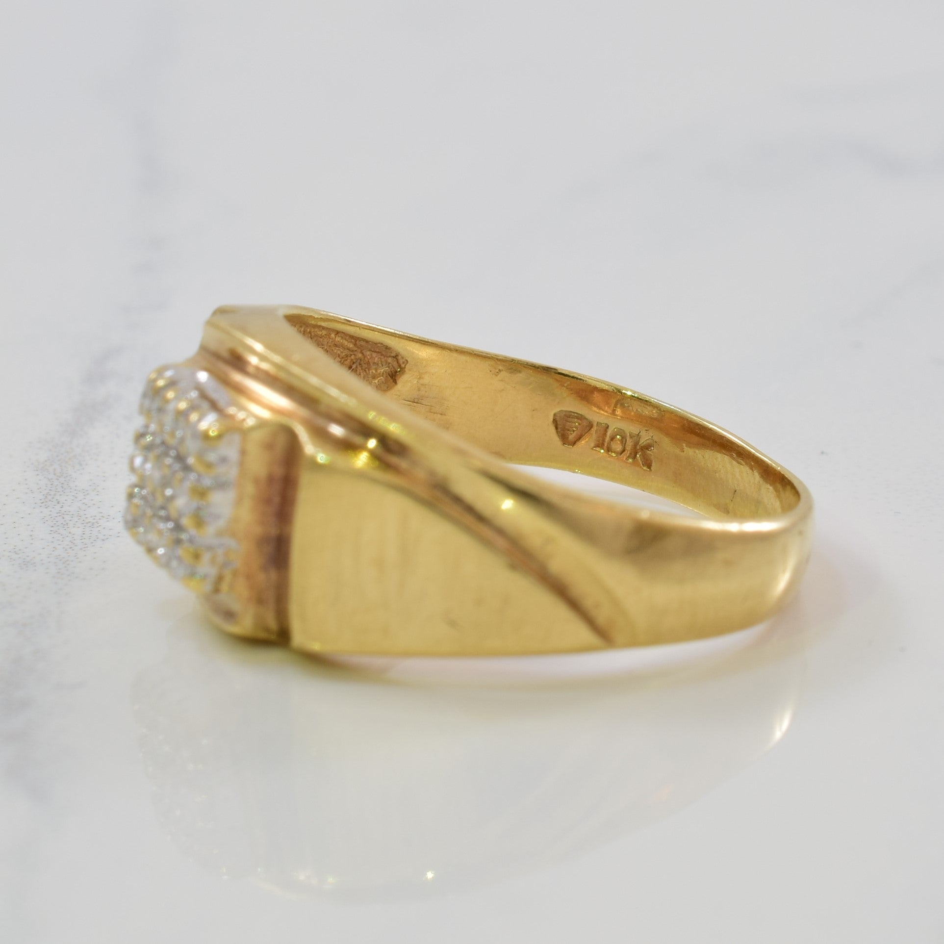 Diamond Square Grid Ring | 0.05ctw | SZ 7.5 |
