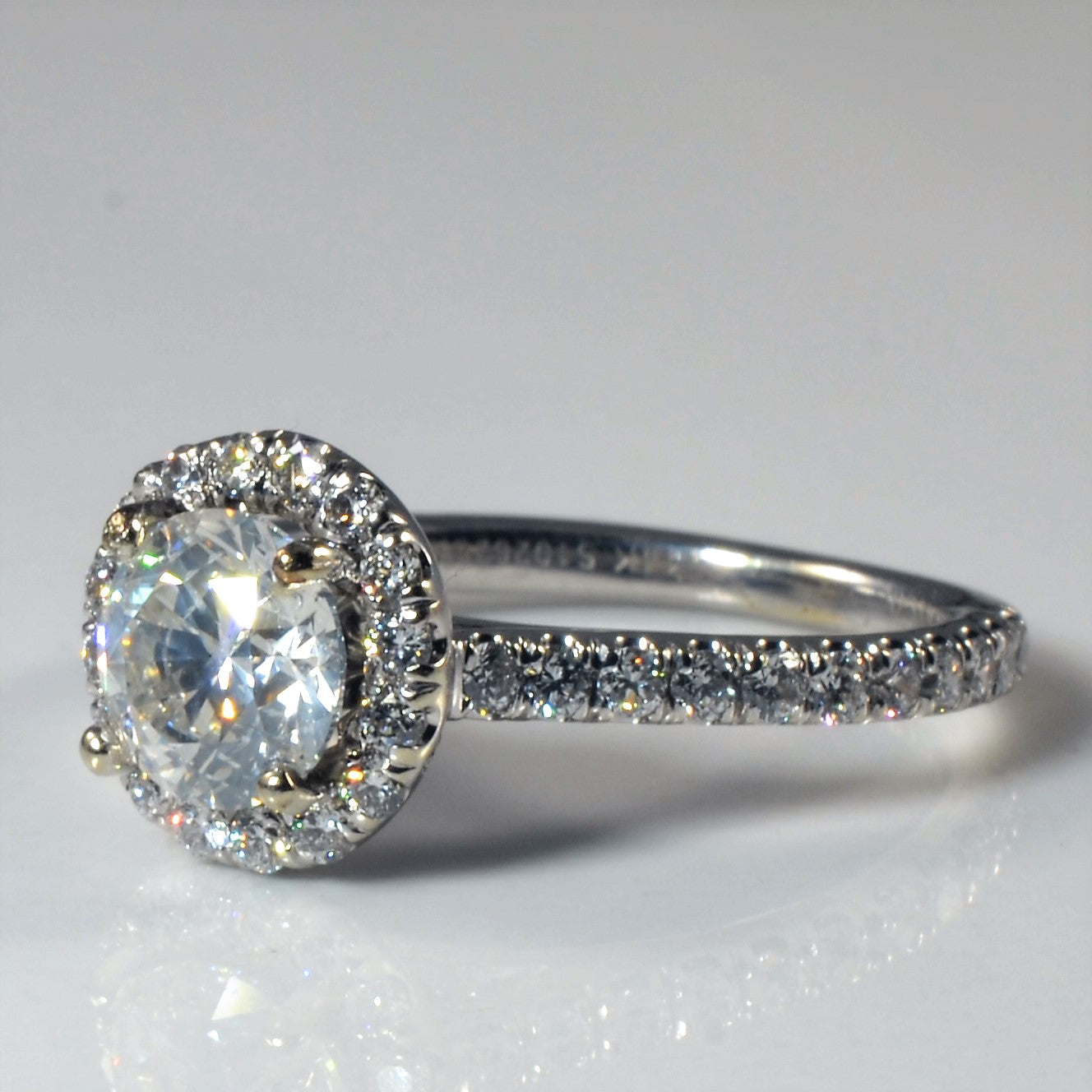 Gabriel & Co.' Halo Diamond Carly Engagement Ring | 1.65ctw | SZ 4.5 |