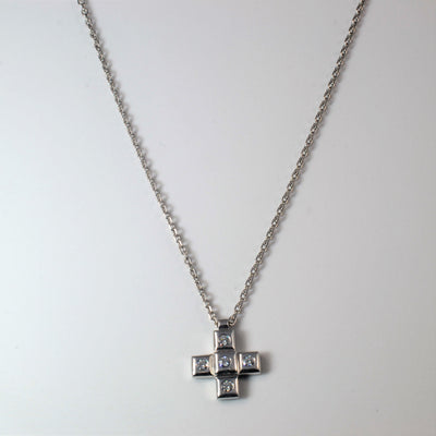 Millennium Hallmarked London Diamond Cross Necklace | 0.30ctw | 18