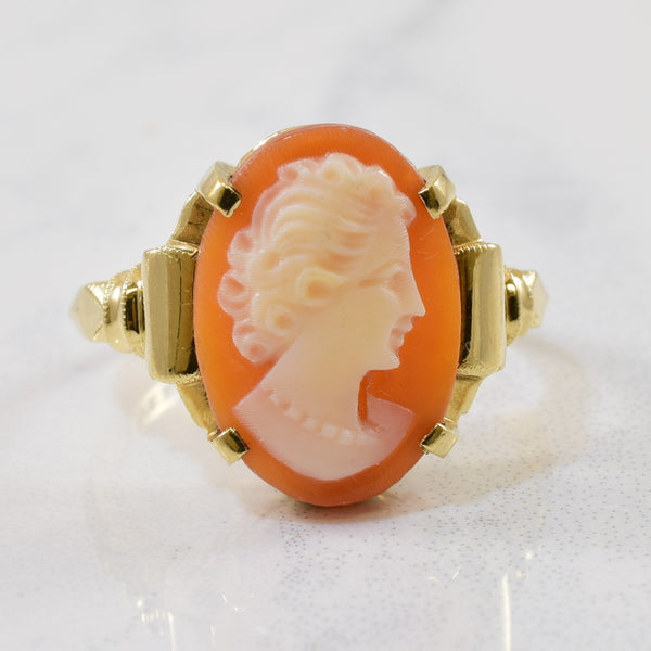 Shell Cameo Ring | 2.80ct | SZ 6.25 |