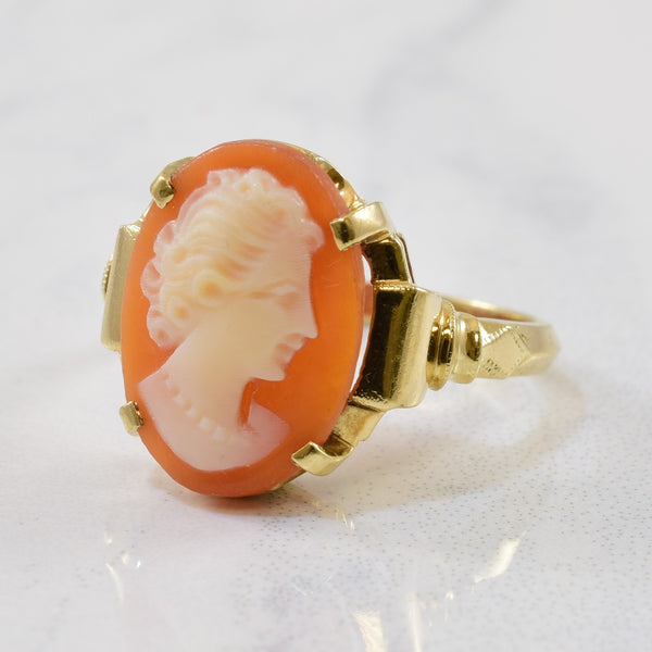 Shell Cameo Ring | 2.80ct | SZ 6.25 |