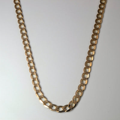 10k Yellow Gold Curb Link Chain | 20