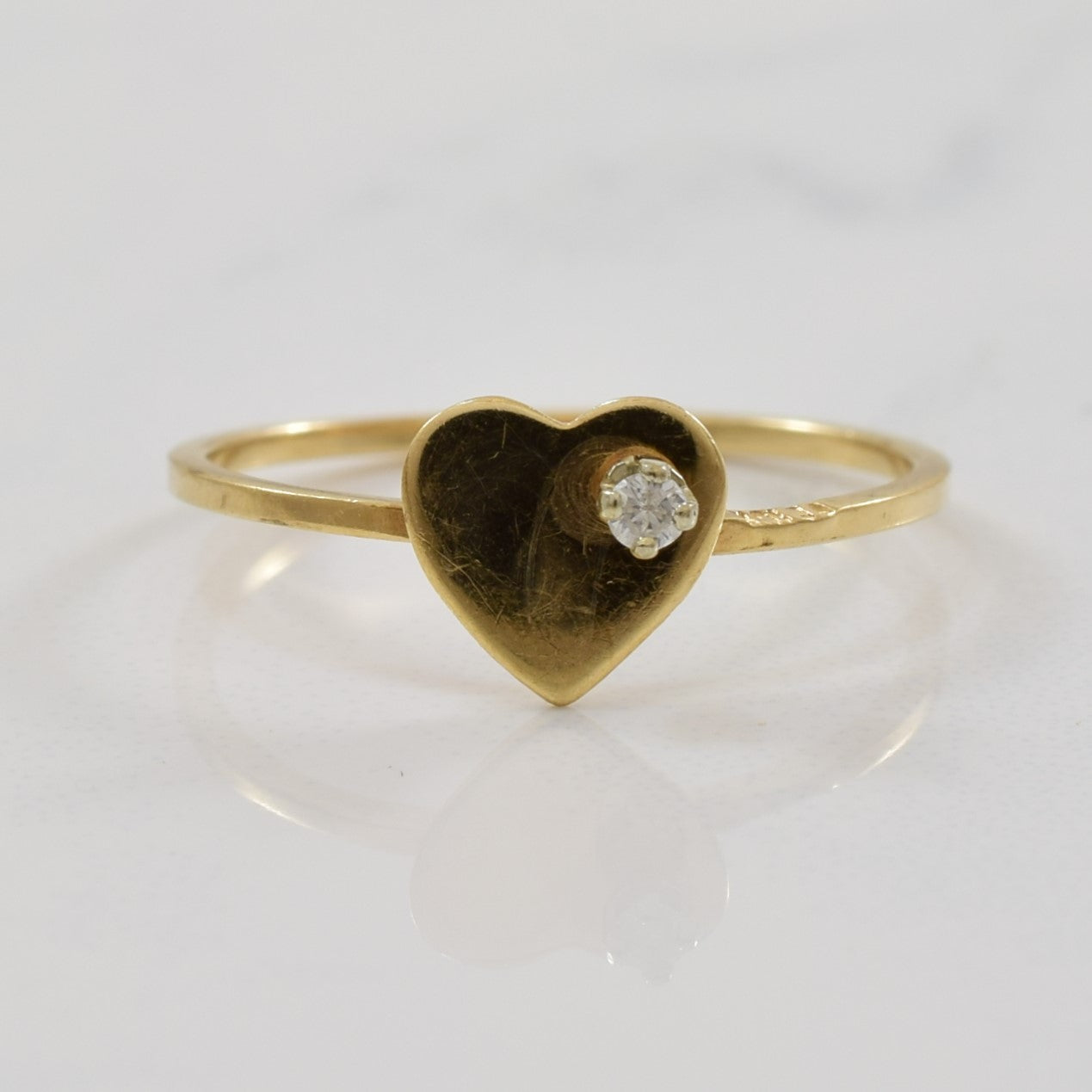Diamond Heart Ring | 0.01ct | SZ 3.75 |