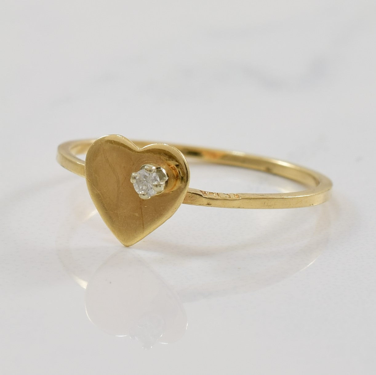 Diamond Heart Ring | 0.01ct | SZ 3.75 |