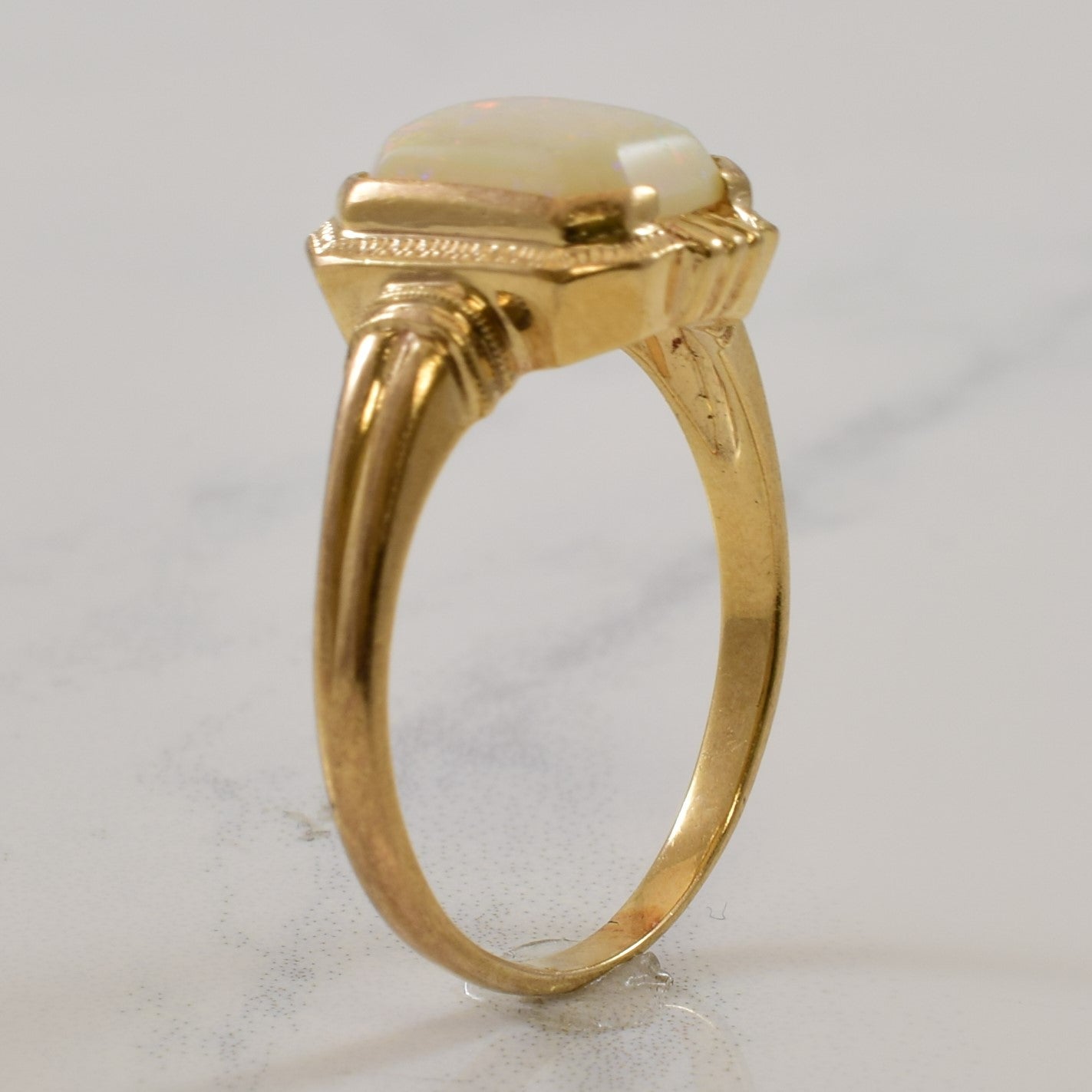 Emerald Cut Opal Ring | 1.14ct | SZ 7.25 |