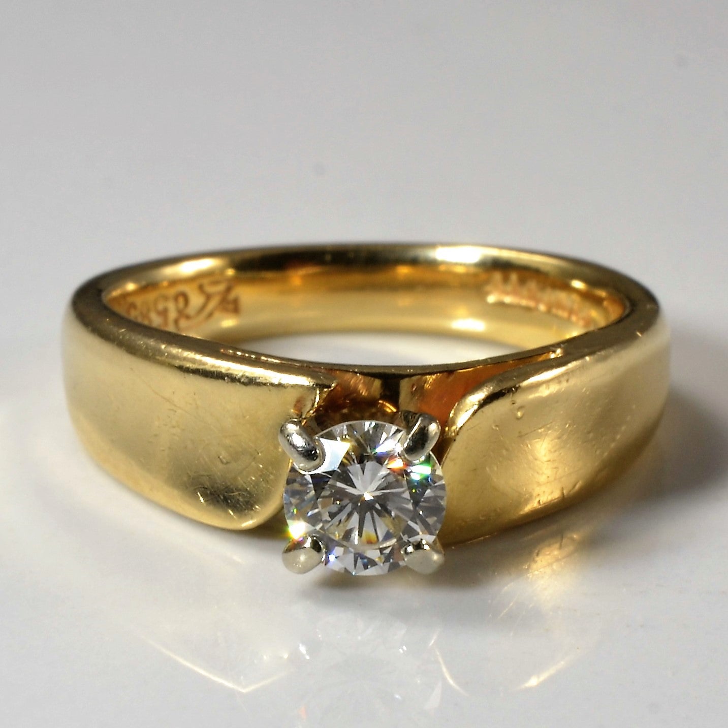 Tapered Solitaire Diamond Ring | 0.44ctw | SZ 6 |
