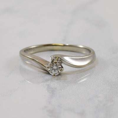 Solitaire Diamond Bypass Ring | 0.10ct | SZ 7 |