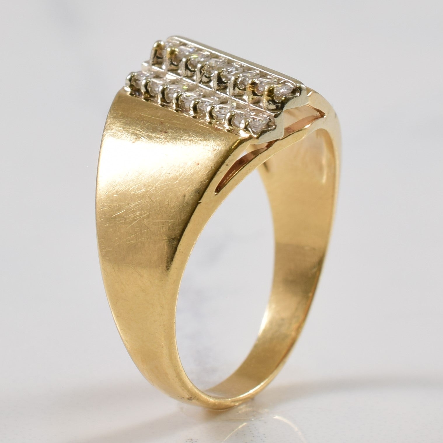 Channel Set Diamond Tapered Ring | 0.16ctw | SZ 7 |