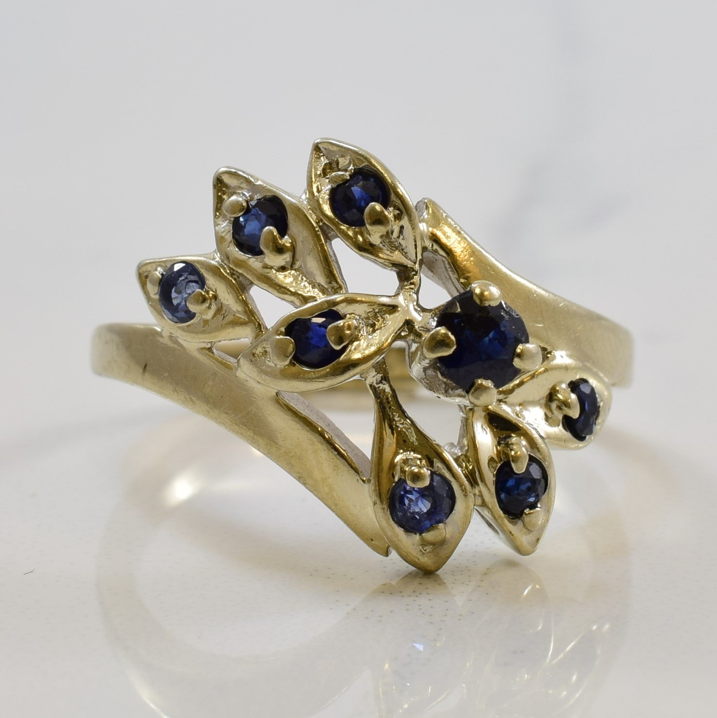 Blue Sapphire Cocktail Ring | 0.45ctw | SZ 8 |