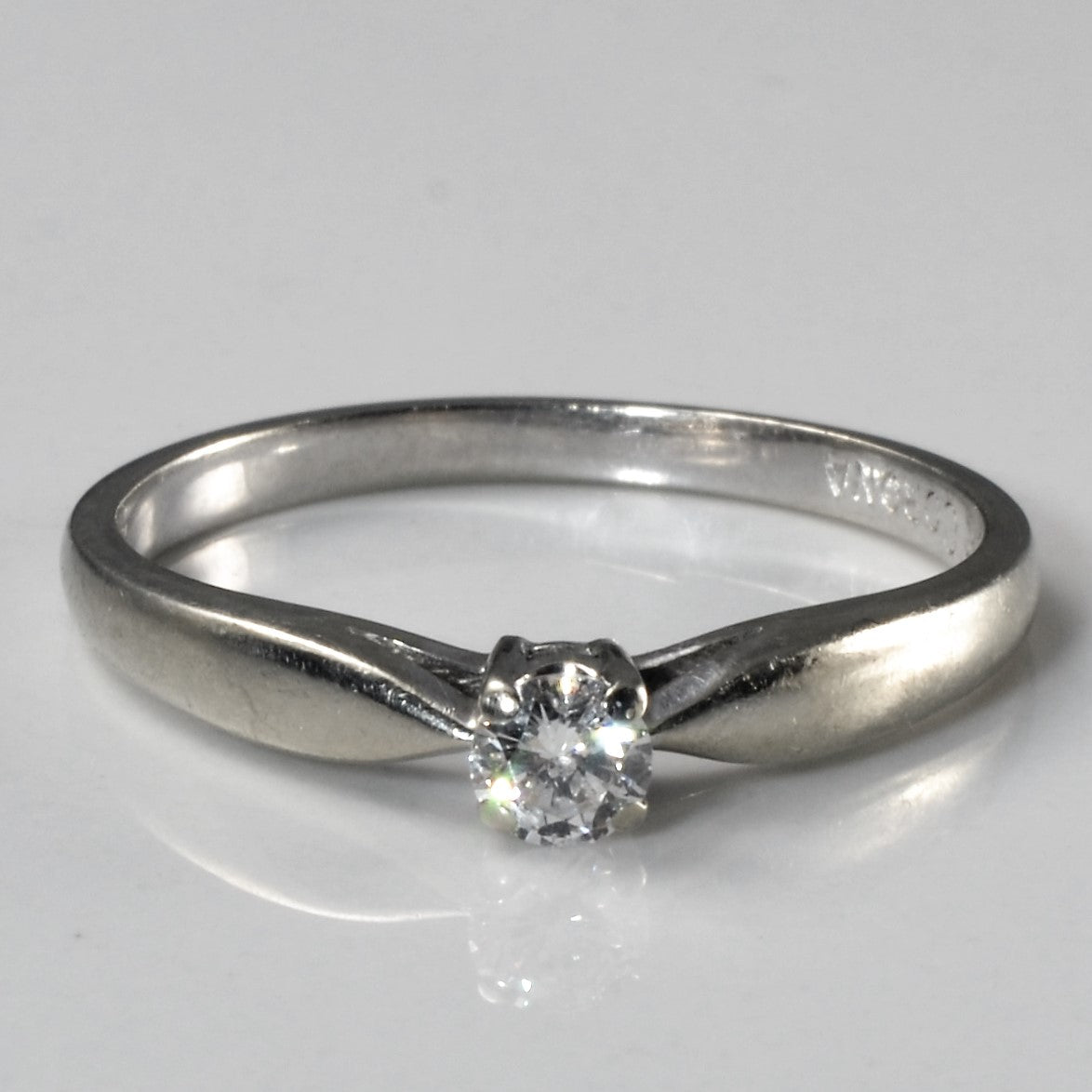 Petite Solitaire Diamond Ring | 0.13ct | SZ 6.25 |