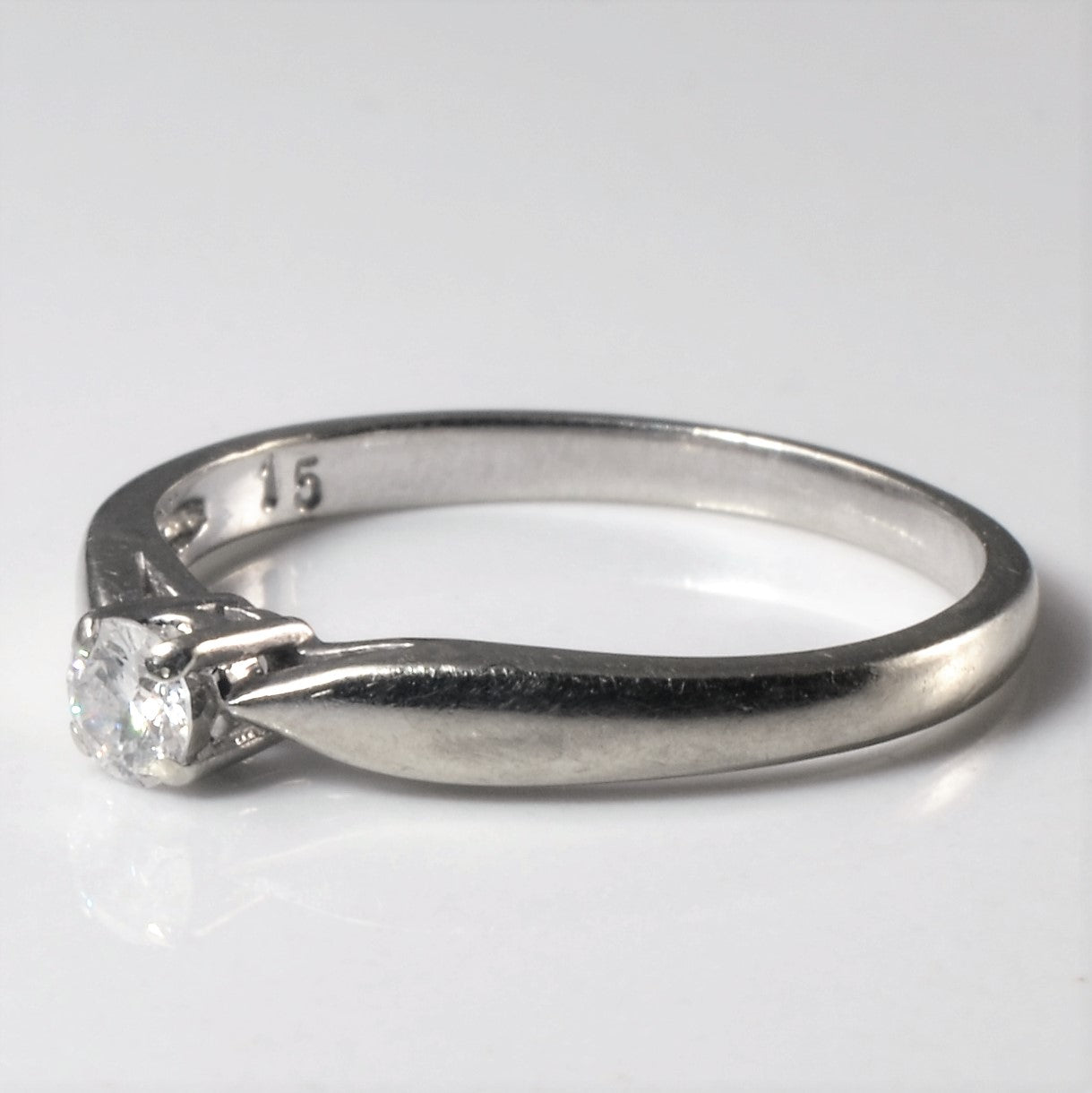 Petite Solitaire Diamond Ring | 0.13ct | SZ 6.25 |