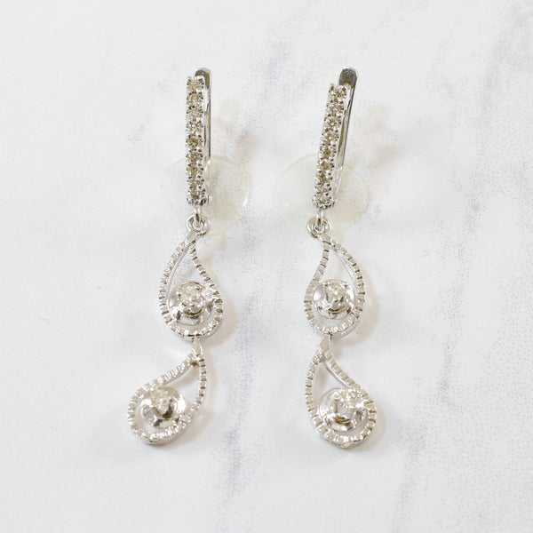 Diamond Paisley Drop Earrings | 0.25ctw |