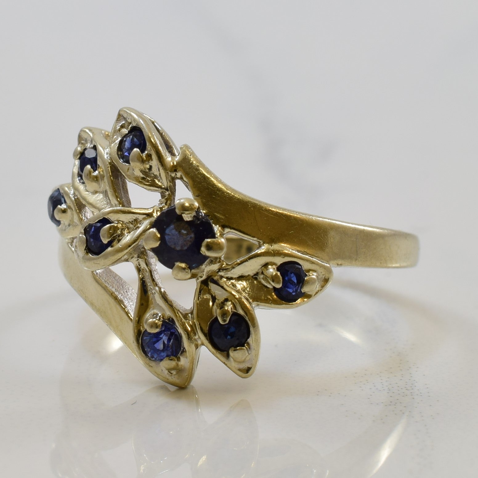 Blue Sapphire Cocktail Ring | 0.45ctw | SZ 8 |