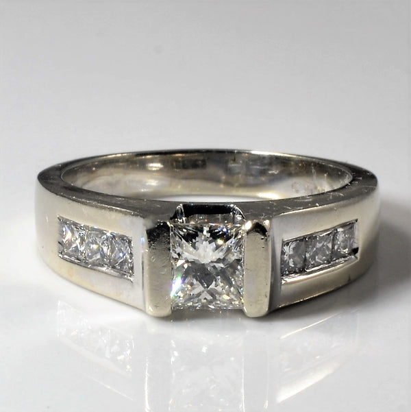 Tension Set Princess Diamond Engagement Ring | 1.25ctw | SZ 6.75 |
