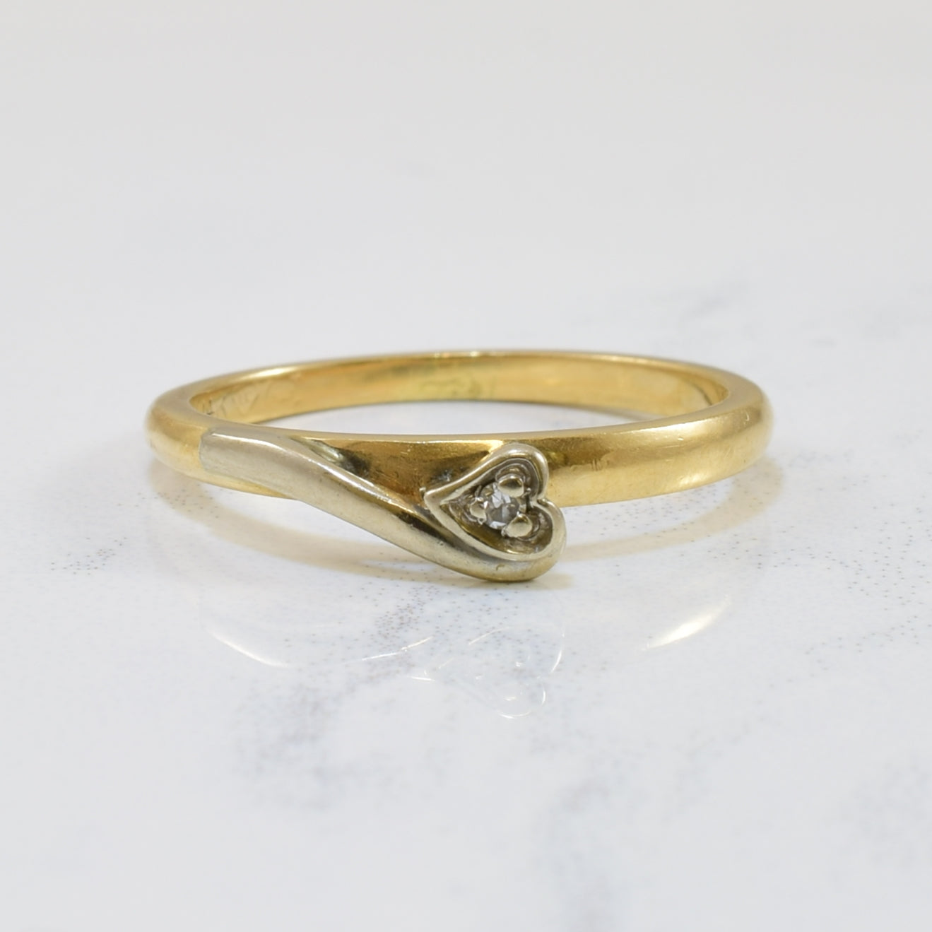 Diamond Heart Promise Ring | 0.01ct | SZ 4.75 |
