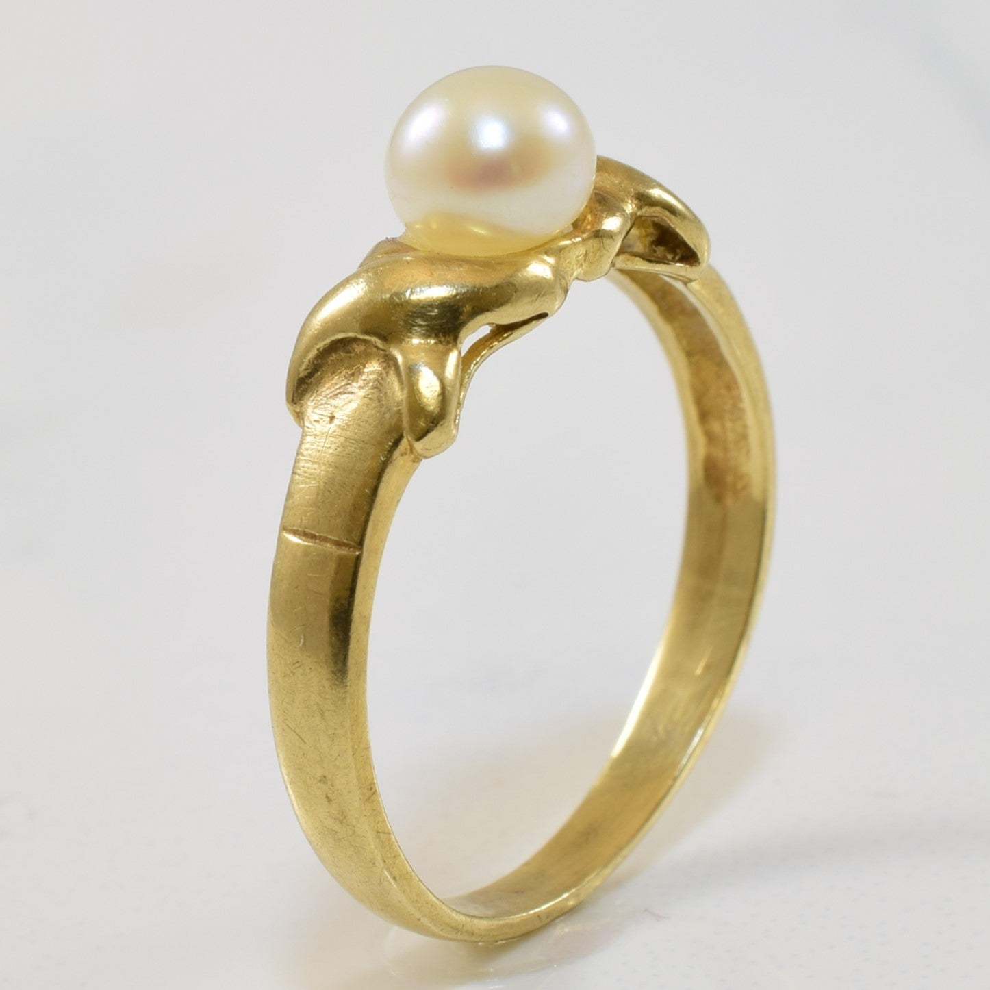 Twisted Solitaire Pearl Ring | 1.00ct | SZ 5 |