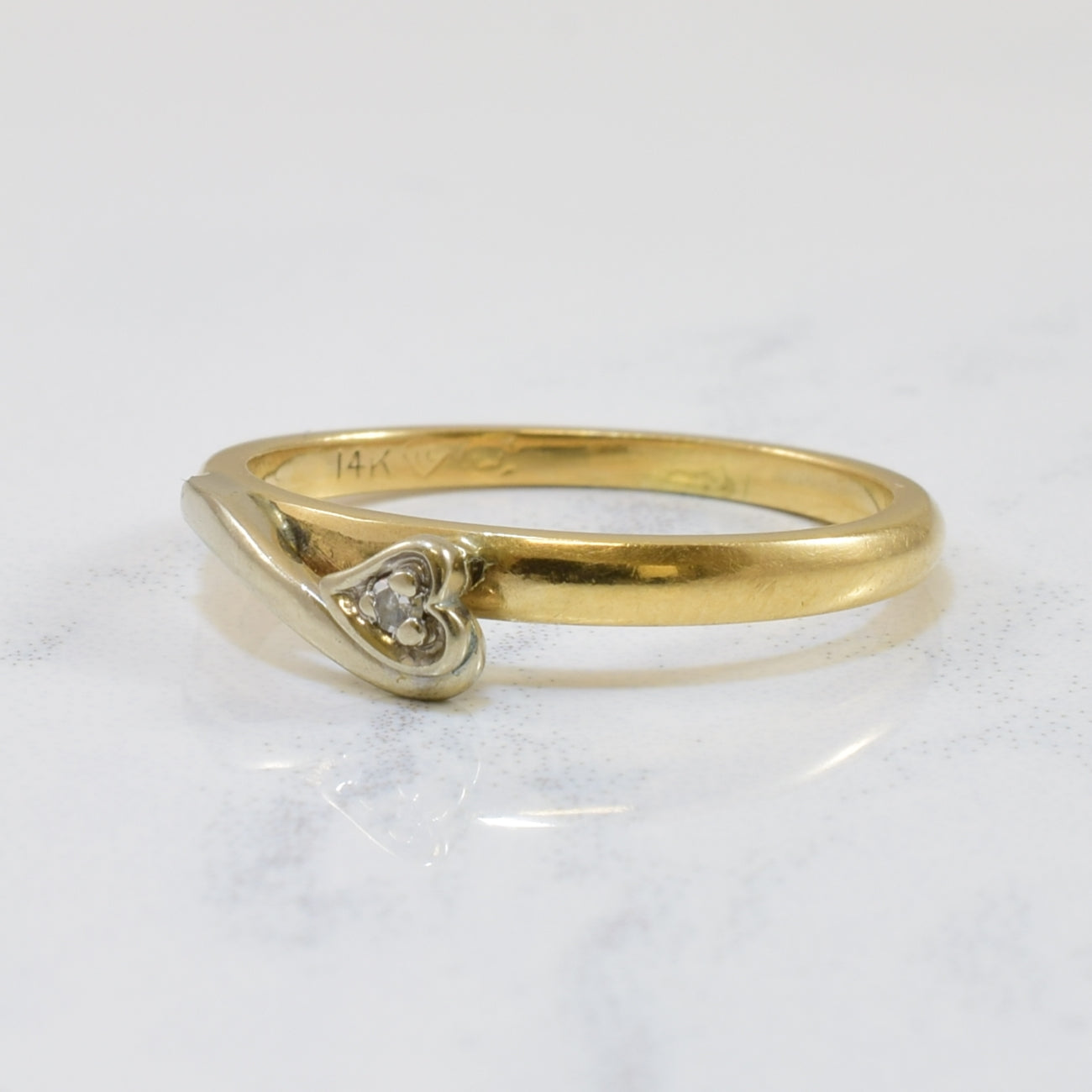 Diamond Heart Promise Ring | 0.01ct | SZ 4.75 |