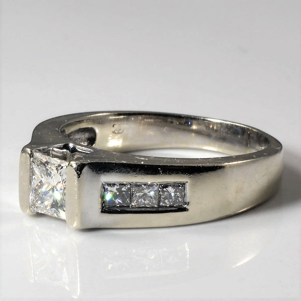 Tension Set Princess Diamond Engagement Ring | 1.25ctw | SZ 6.75 |