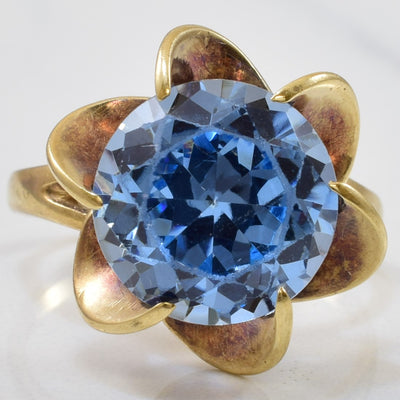 Synthetic Spinel Floral Cocktail Ring | 6.40ct | SZ 5 |