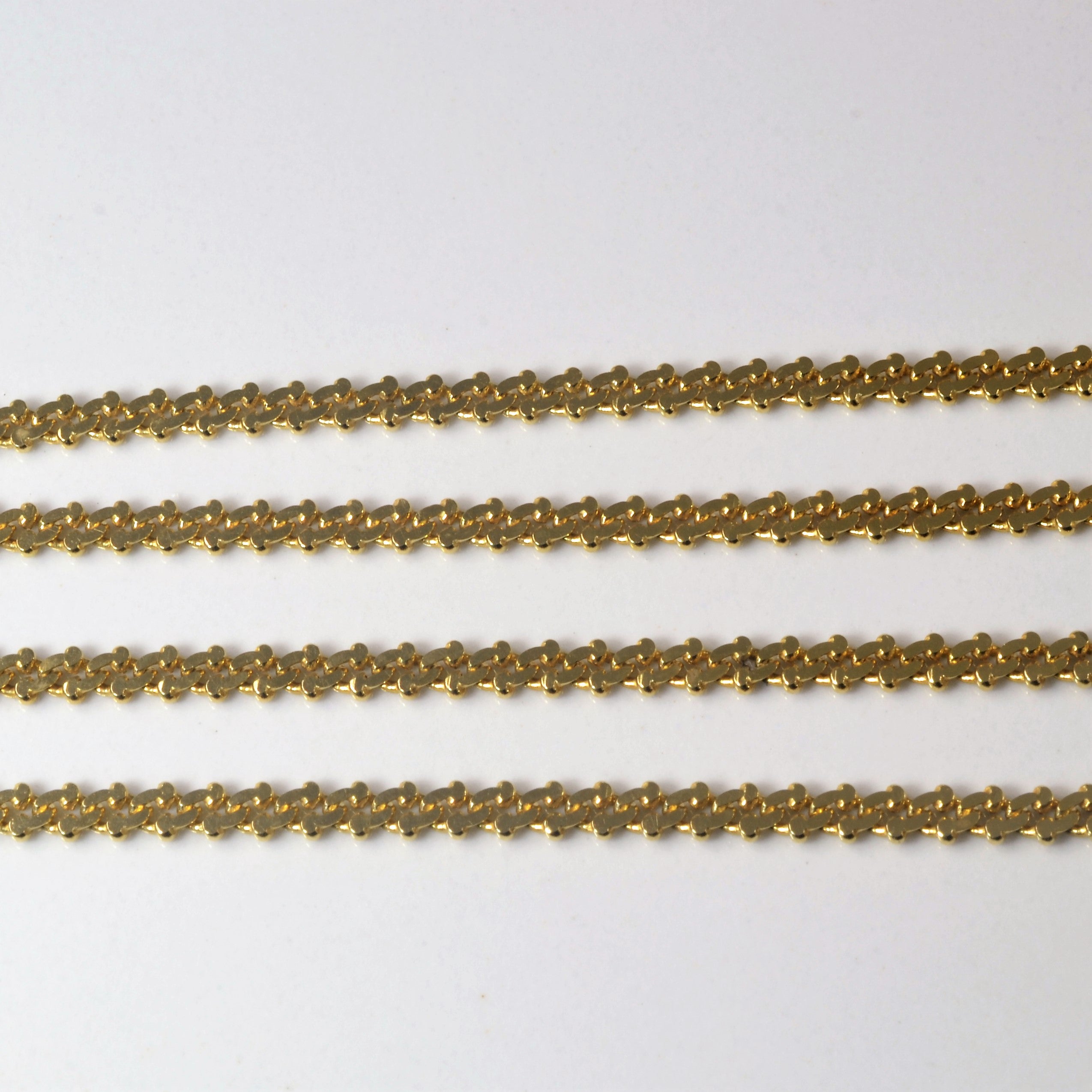 14k Yellow Gold Fancy Cable Link Chain | 18"|