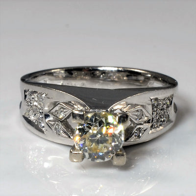 High Set Old European Diamond Engagement Ring | 0.67ctw | SZ 5.5 |
