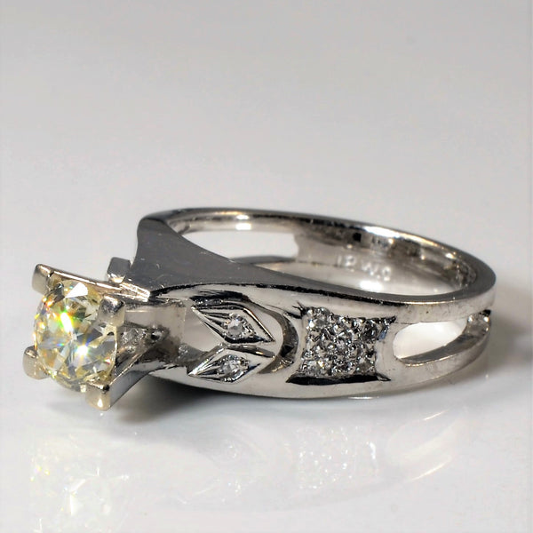 High Set Old European Diamond Engagement Ring | 0.67ctw | SZ 5.5 |