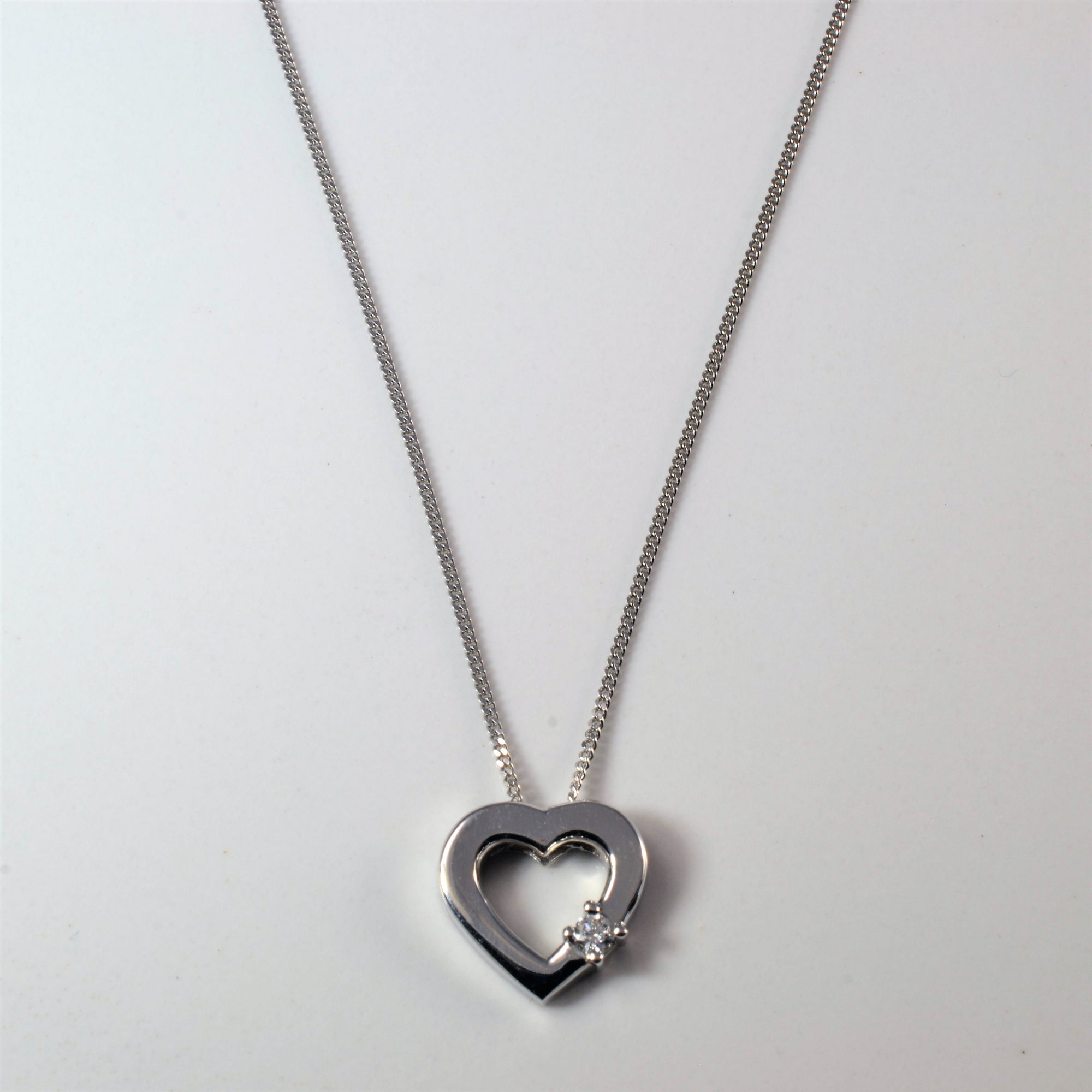 Diamond Heart Necklace | 0.04ct | 18