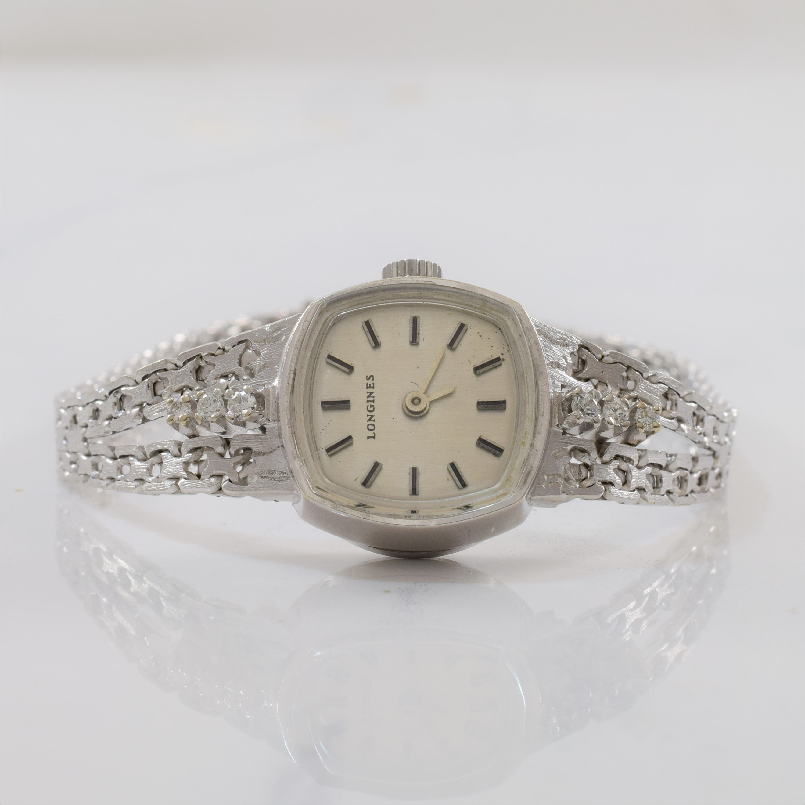 Longines' Diamond Wrist Watch Circa 1950s | 0.15 ctw | 7.5" |