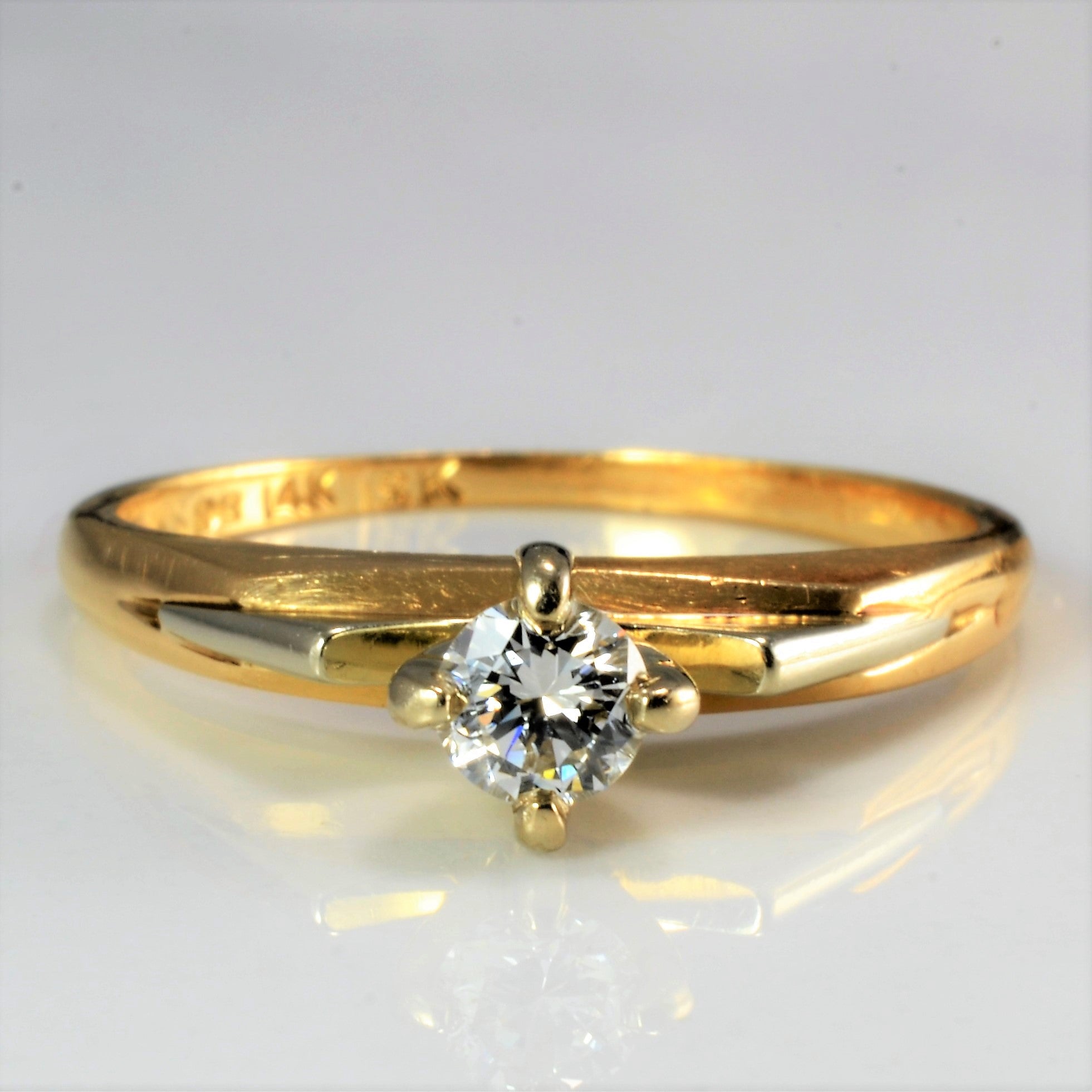 Birks Mid Century Solitaire Diamond Ring | 0.17ct VS1 G | SZ 6.25 |