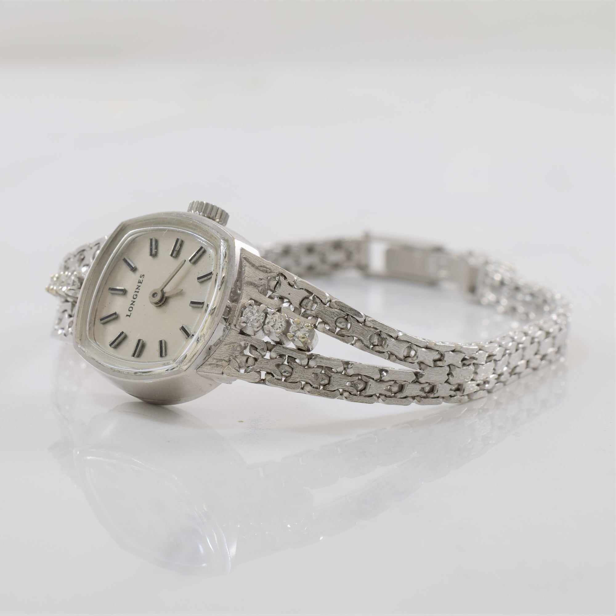 Longines' Diamond Wrist Watch Circa 1950s | 0.15 ctw | 7.5