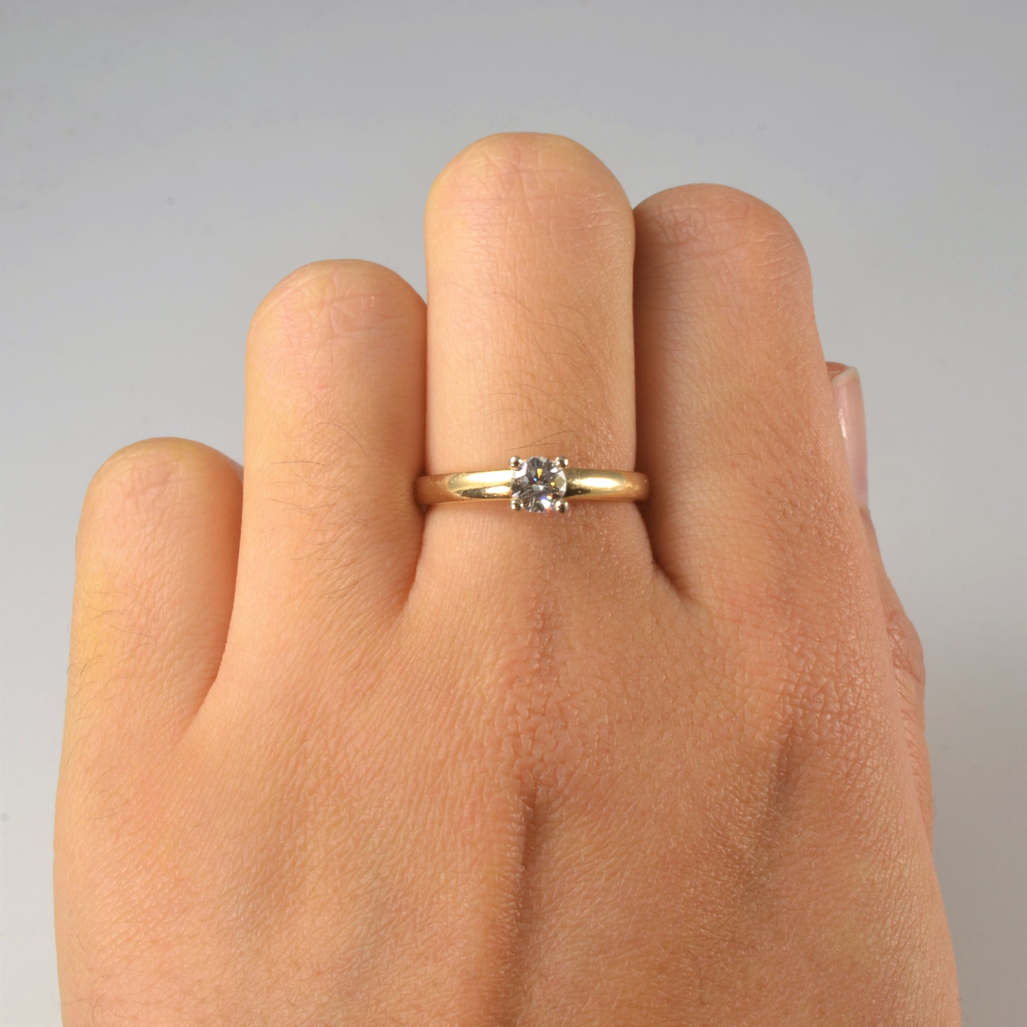 Solitaire Diamond Engagement Ring | 0.34ct| SZ 6.5|