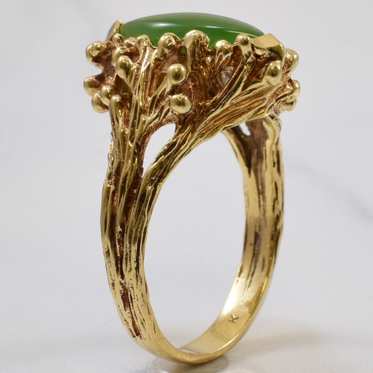 Marquise Cut Nephrite Jade Cocktail Ring | 1.60ct | SZ 7.25 |