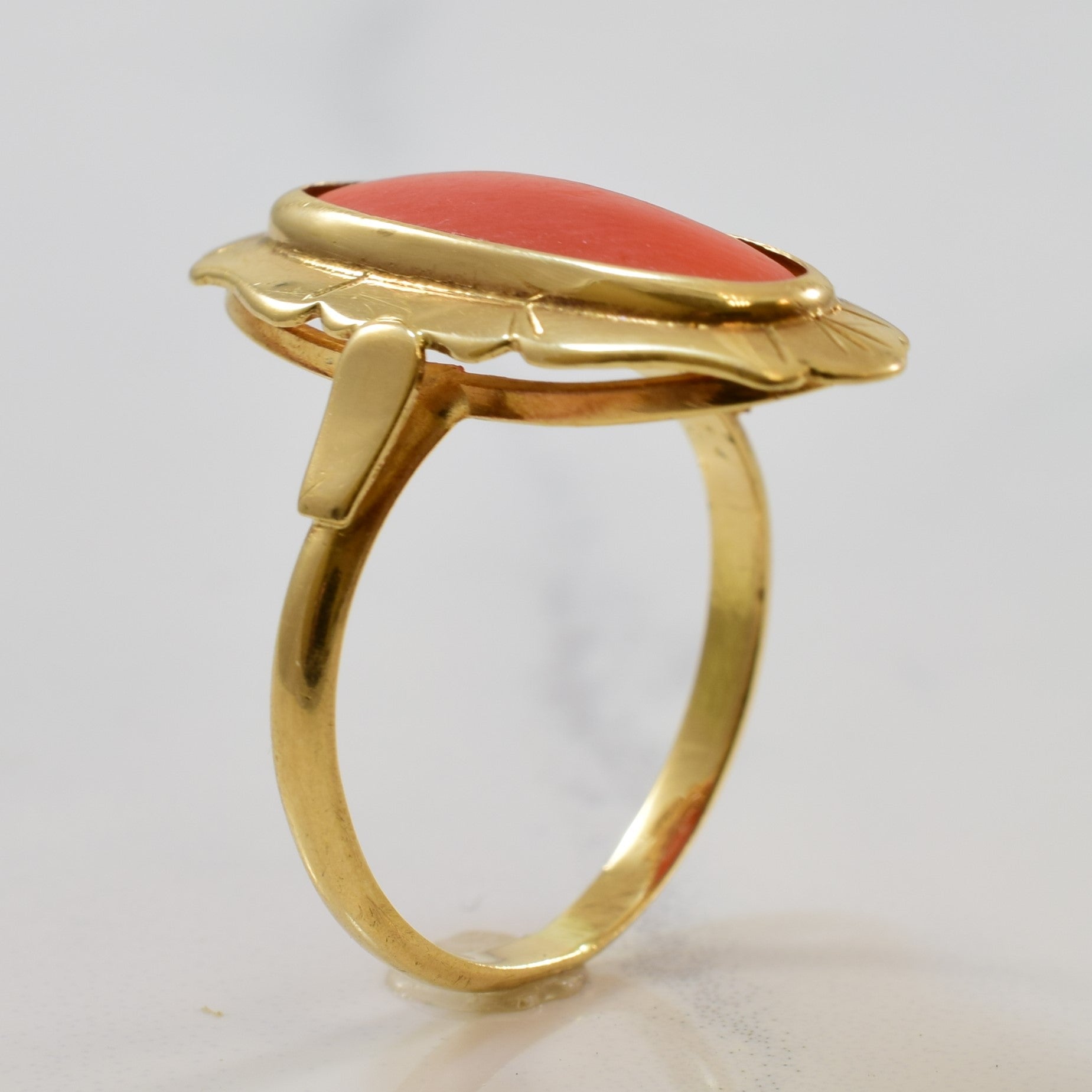 Coral Cocktail Ring | 1.40ct | SZ 6 |