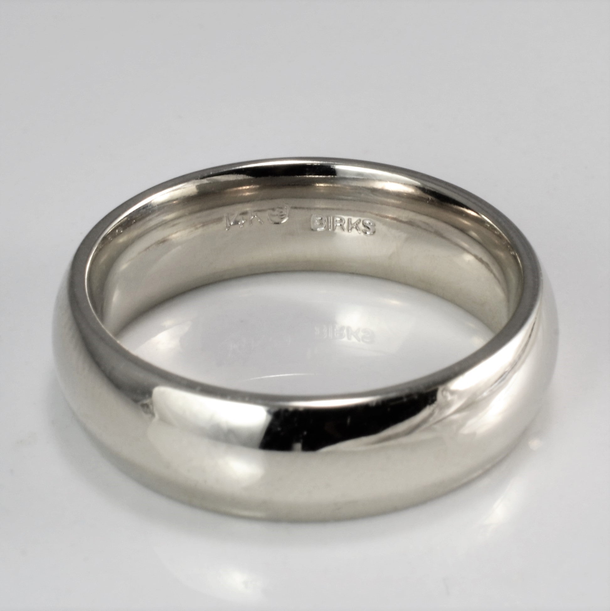 Birks' White Gold Wedding Band | SZ 8.25 |