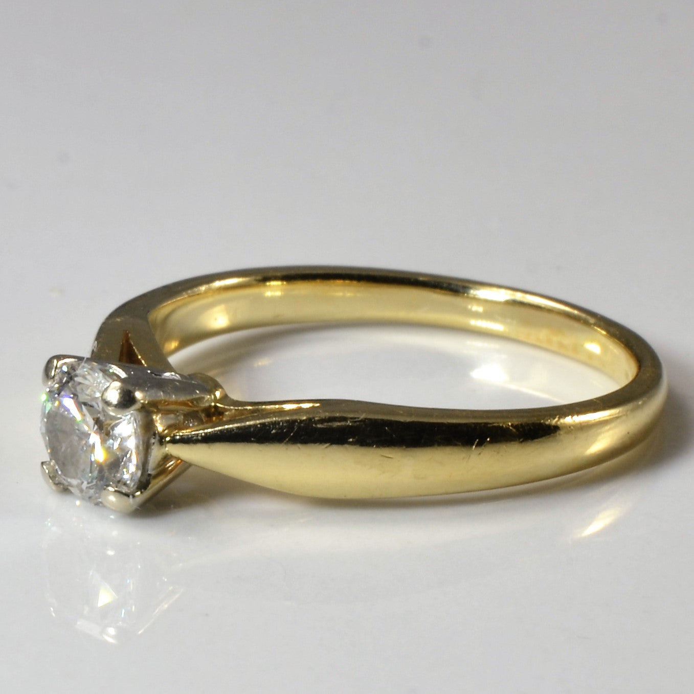 Low Cathedral Solitaire Diamond Ring | 0.47ct | SZ 7.25 |