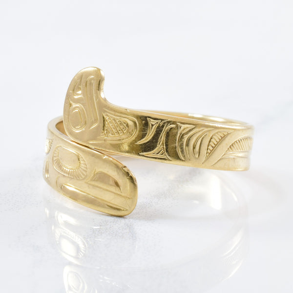 Loon & Eagle Indigenous Art Bypass Ring | SZ 10 |