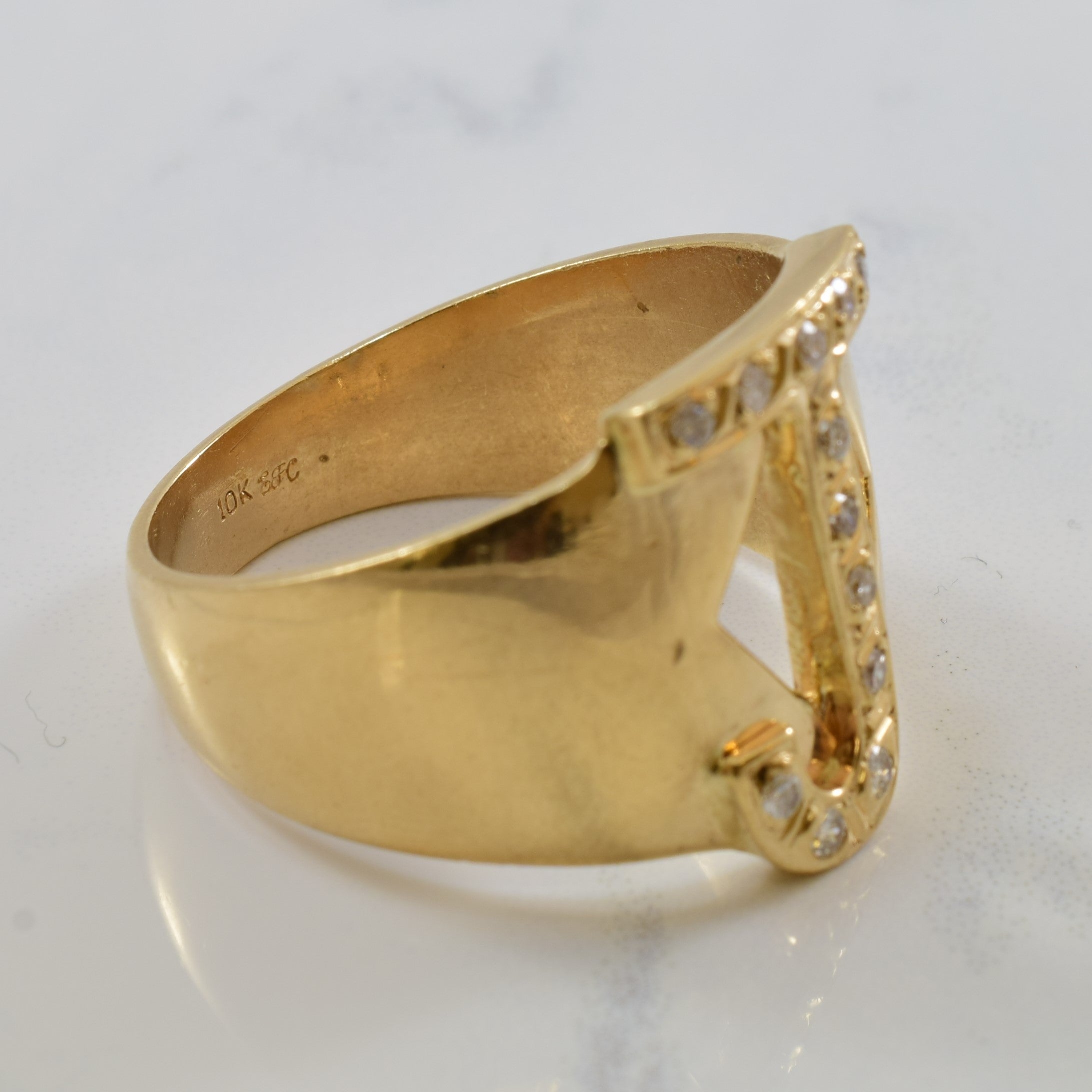 Diamond Initial 'J' Ring | 0.25ctw | SZ 16 |