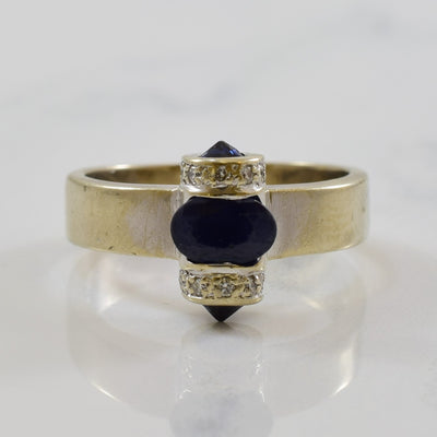 East West Sapphire & Diamond Ring | 0.70ctw, 0.05ctw | SZ 4.5 |