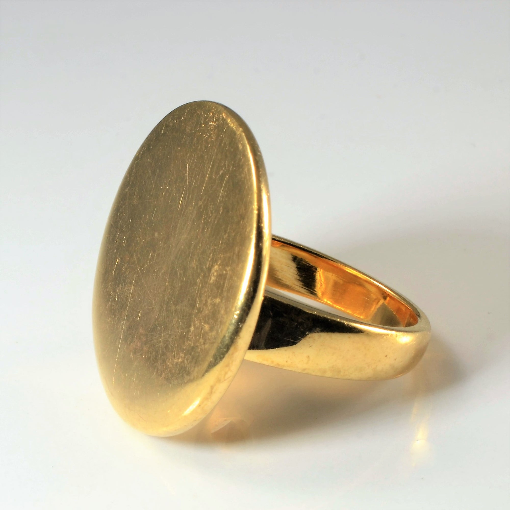 Gold Disc Cocktail Ring | SZ 9.75 |