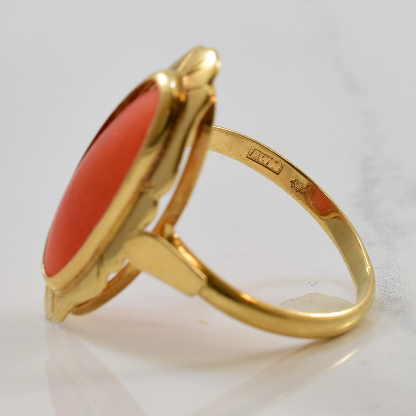 Coral Cocktail Ring | 1.40ct | SZ 6 |