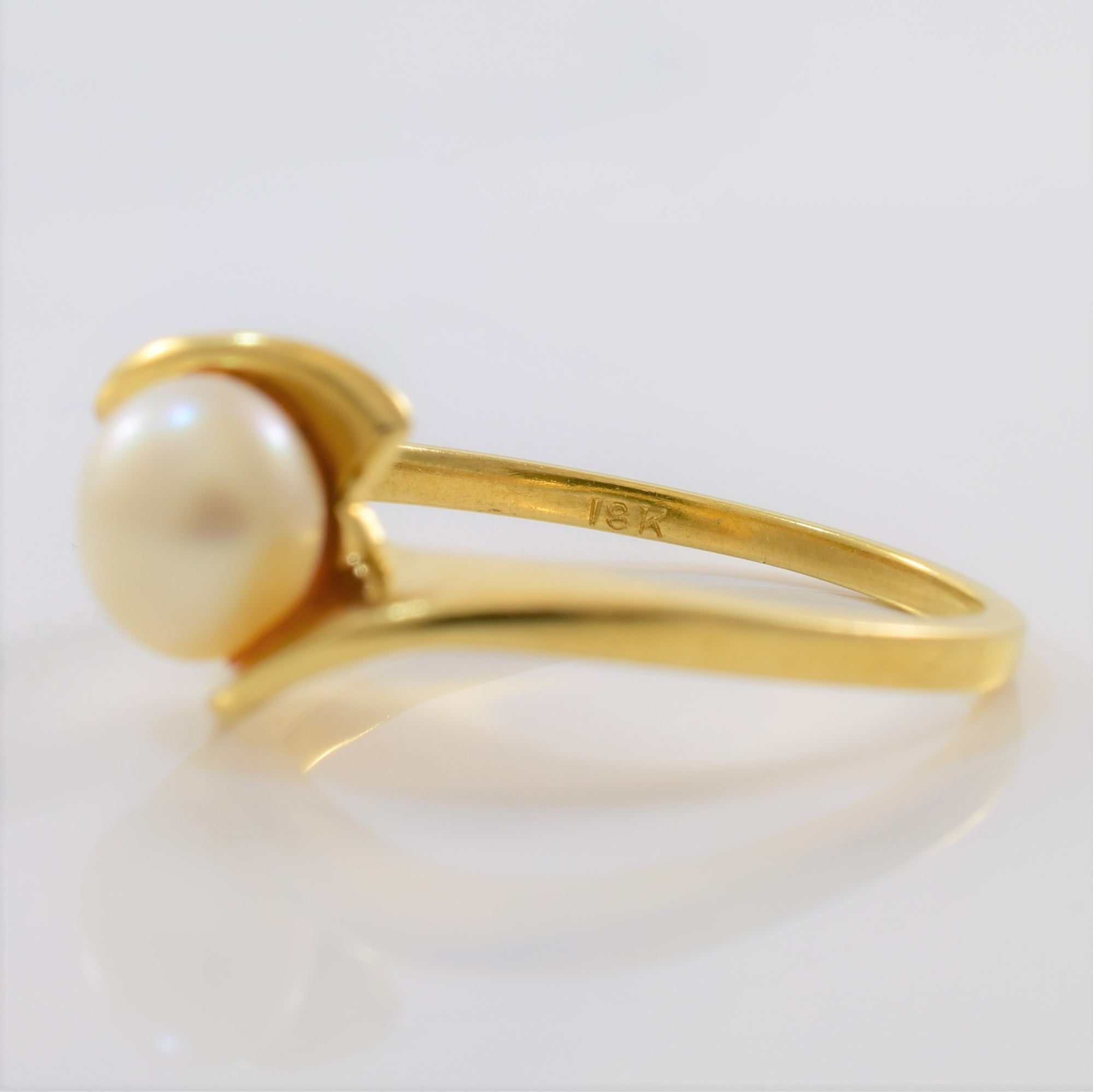 Bypass Pearl Solitaire Ring | 1.94ct | SZ 7.75 |