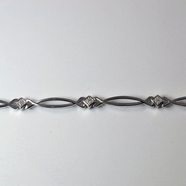 Crossover Diamond Bracelet | 0.04ctw | 8