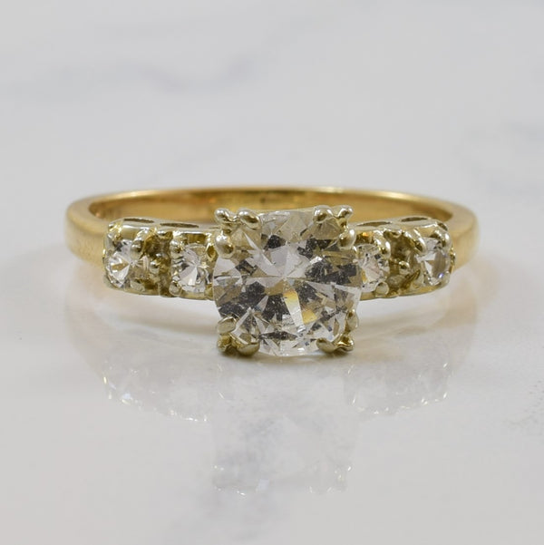 1950s High Set Spinel Engagement Ring | 1.05ctw | SZ 5.5 |